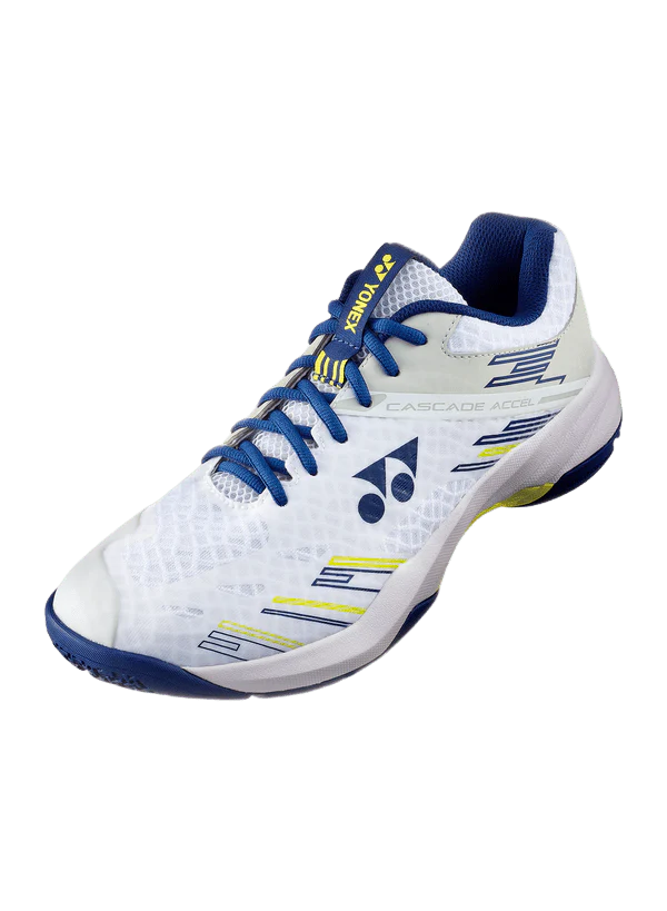 Yonex Badminton Shoe Power Cushion Cascade Accel Unisex (White/Navy)
