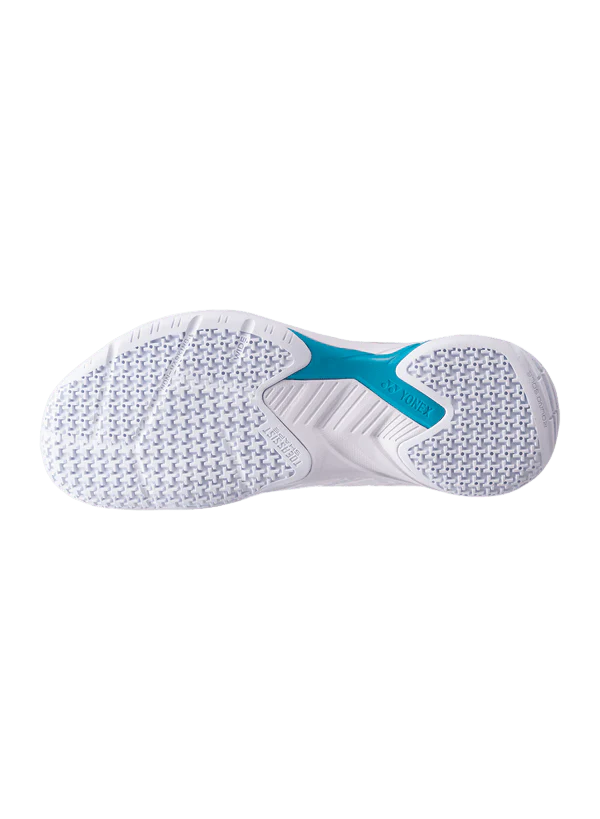 Yonex Badminton Shoe Power Cushion Cascade Accel Wide Unisex (White/Skyblue) - Image 2