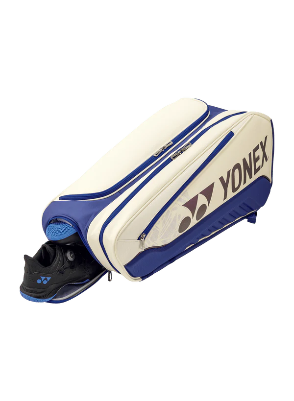 Yonex Expert 6 Racquet Bag (White/Deep Blue) - Image 4
